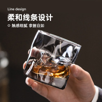 炊大皇无铅玻璃水杯ins风网红扭扭水杯茶杯酒杯牛奶杯家用杯子两只装