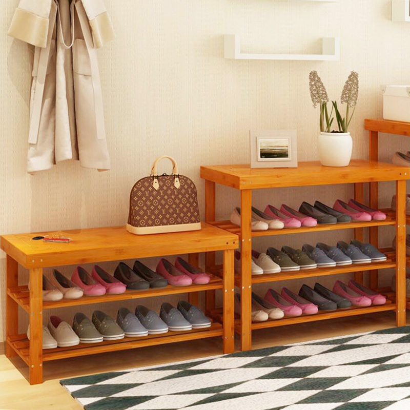 汐岩换鞋凳实木储物矮长凳子简易经济型多层鞋架穿鞋柜家用入口可坐高清大图