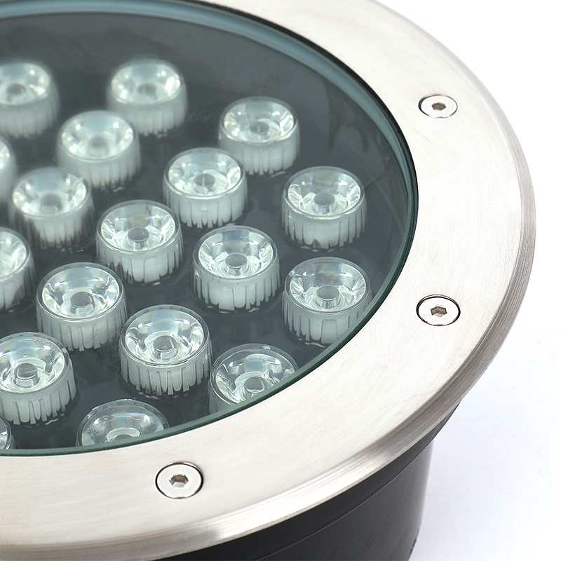 古达地埋灯led户外镶嵌入式圆形1w室外景观庭院灯七彩草坪埋地灯