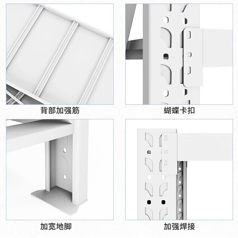 戴劲仓储货架带网格带锁重型置物架仓库储物架 军绿色四层180*70*150高清大图