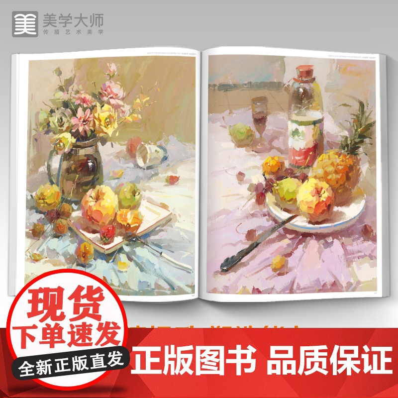 直通联考色彩静物 水粉画临摹书籍中国美院课件美术高考入门教材联考冲刺写生画照片范本零基础教程敲门砖八开教材书籍高清大图