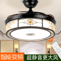 新中式吊灯带电风扇灯家用客厅遥控隐形led吊扇灯卧室饭厅餐厅灯