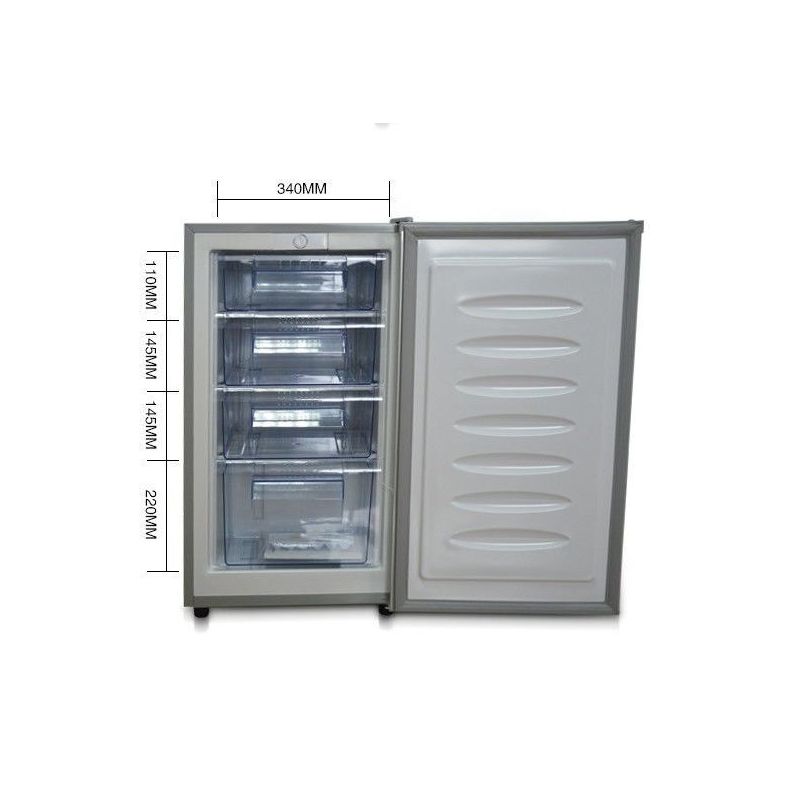 120l家用小冰柜冷柜商用50l小型冷柜冷冻柜全冷冻侧门立式电冰箱G2|4层抽屉款