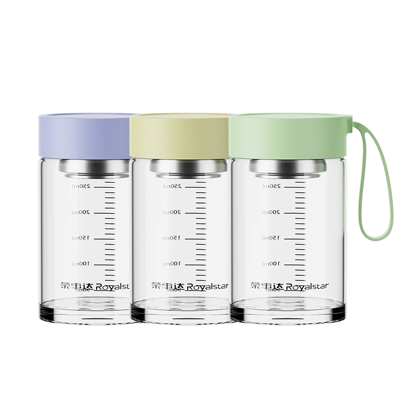 荣事达(Royalstar) RSD-CG-001 马卡龙随身杯玻璃杯 260ml(单位:个)透明 透明