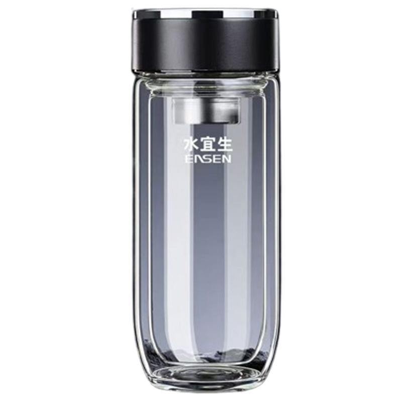 水宜生玻璃杯300ml手感扎实清洗方便茶漏设计G618
