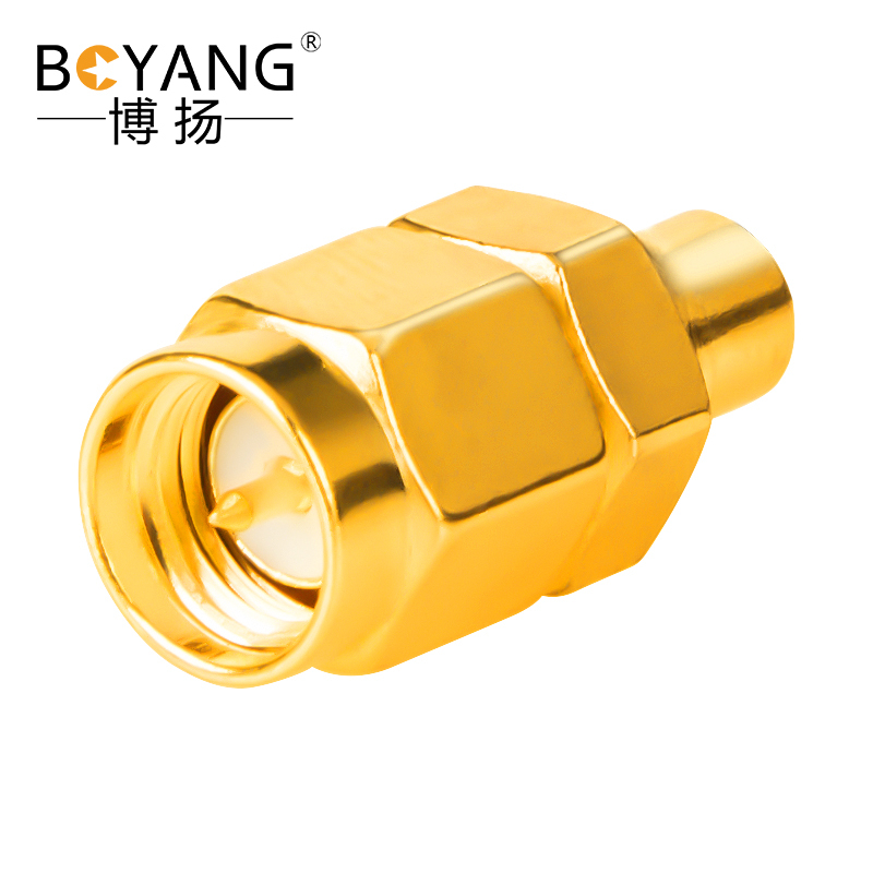 博扬 高频射频同轴转接器50欧 SMA公转MCX母转换器 SMA公/MCX母转接头 1个装 BY-SMA/MCX-JK