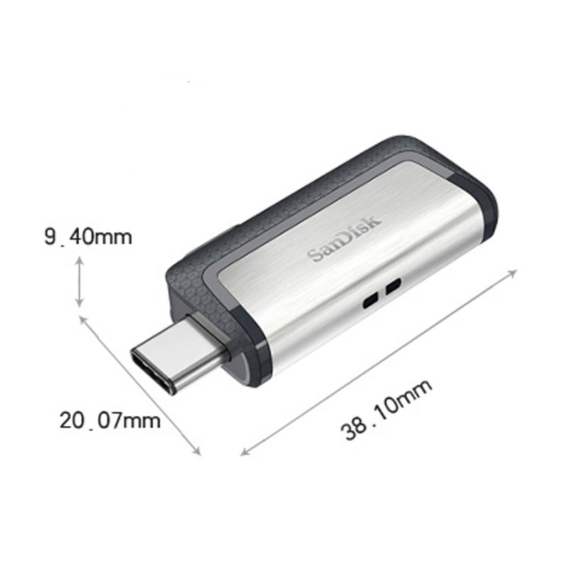 [免邮]闪迪(SanDisk)至尊高速 Type-C 32GB 手机U盘 USB3.1双接口OTG推拉闪存盘 银色