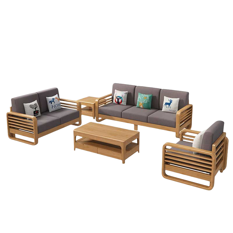 铭思达沙发茶几组合1+2+3+茶几+方几套高清大图