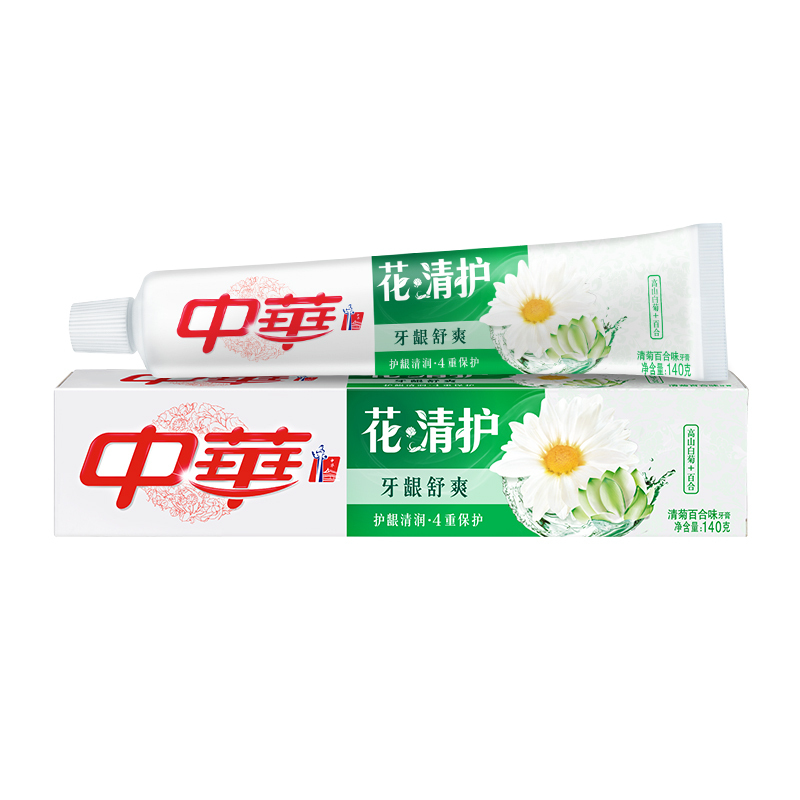 中华牙膏 花清护清菊百合味140g