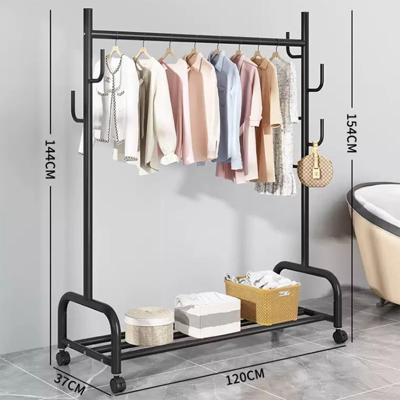 悦兴诚家用晾衣架 单层120*37*154cm个高清大图