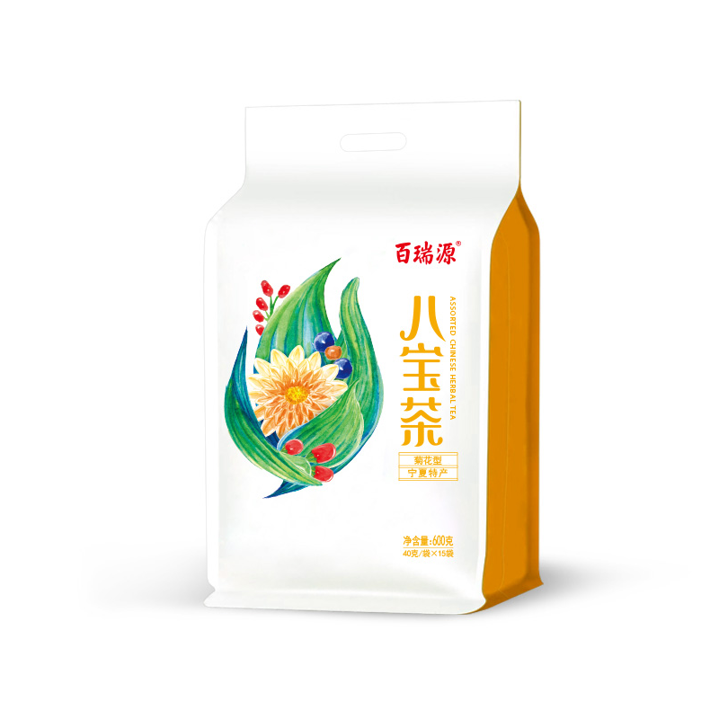 百瑞源宁夏特产三炮台花茶菊花红枣桂圆八宝茶盖碗茶三泡台