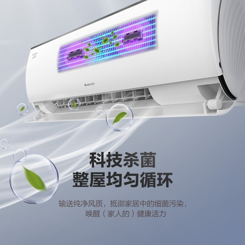格力(GREE)空调KFR-26GW/NhHd1BG 云轩健康款 大1匹变频冷暖 新一级能效 净菌自洁 壁挂式冷暖空调