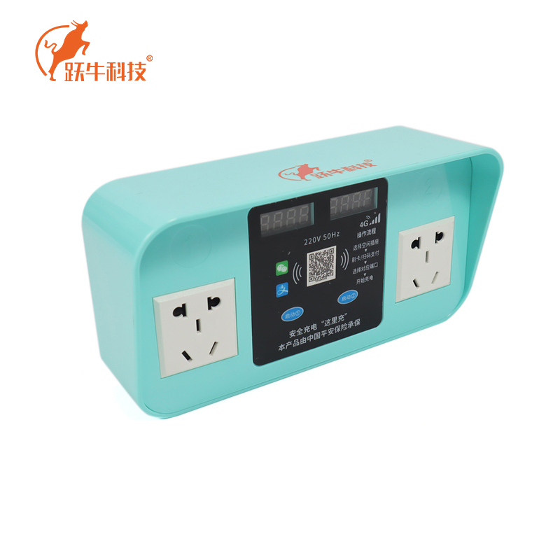 跃牛科技 2路智能充电桩 Y-N027A刷卡扫码(含安装) 套高清大图