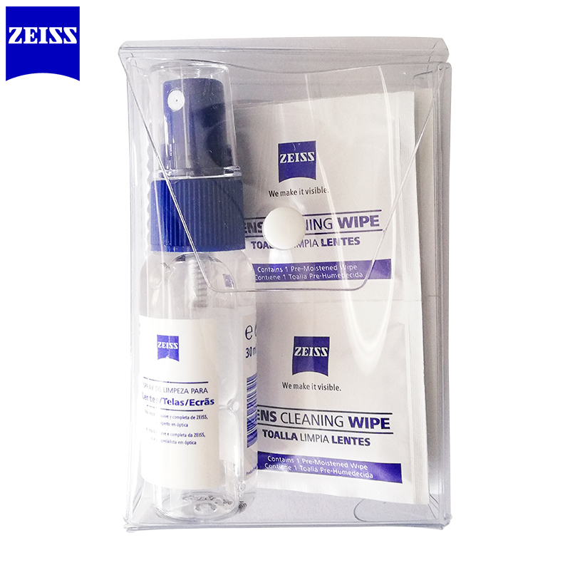 蔡司 ZEISS 专业光学清洁套装3件套 镜头纸 眼镜纸 擦拭布 专业镜头水 清洁剂