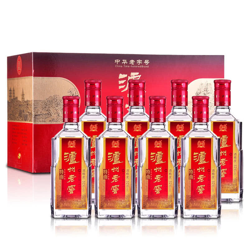泸州老窖 特曲 52度 165ml*8 礼盒装 浓香型白酒高清大图