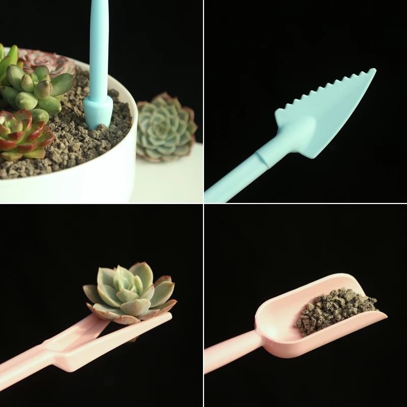 三件种植工具+喷壶 盆栽小铲子种花养花园艺工具种植多肉工具套装迷你三件套