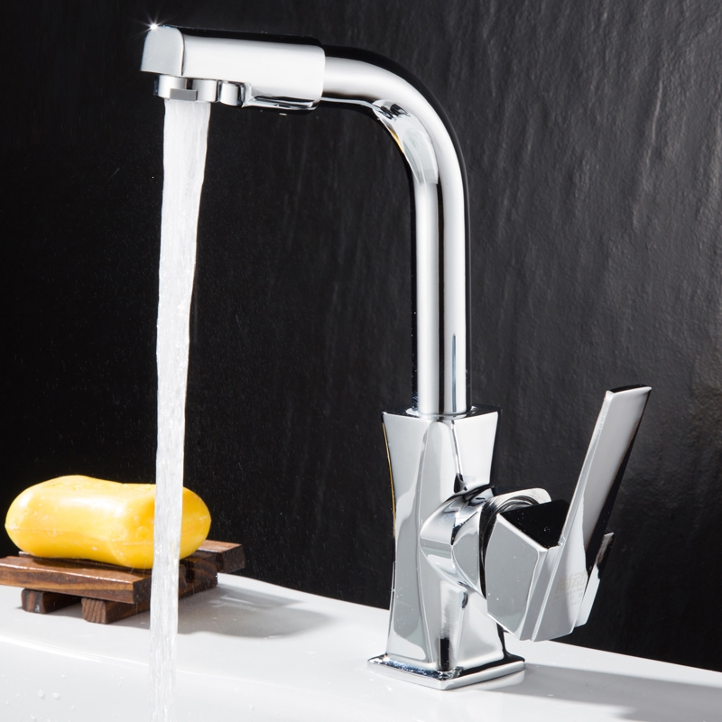 回固厨房水龙头家用洗菜盆龙头冷热水槽洗手池全铜单冷水阀