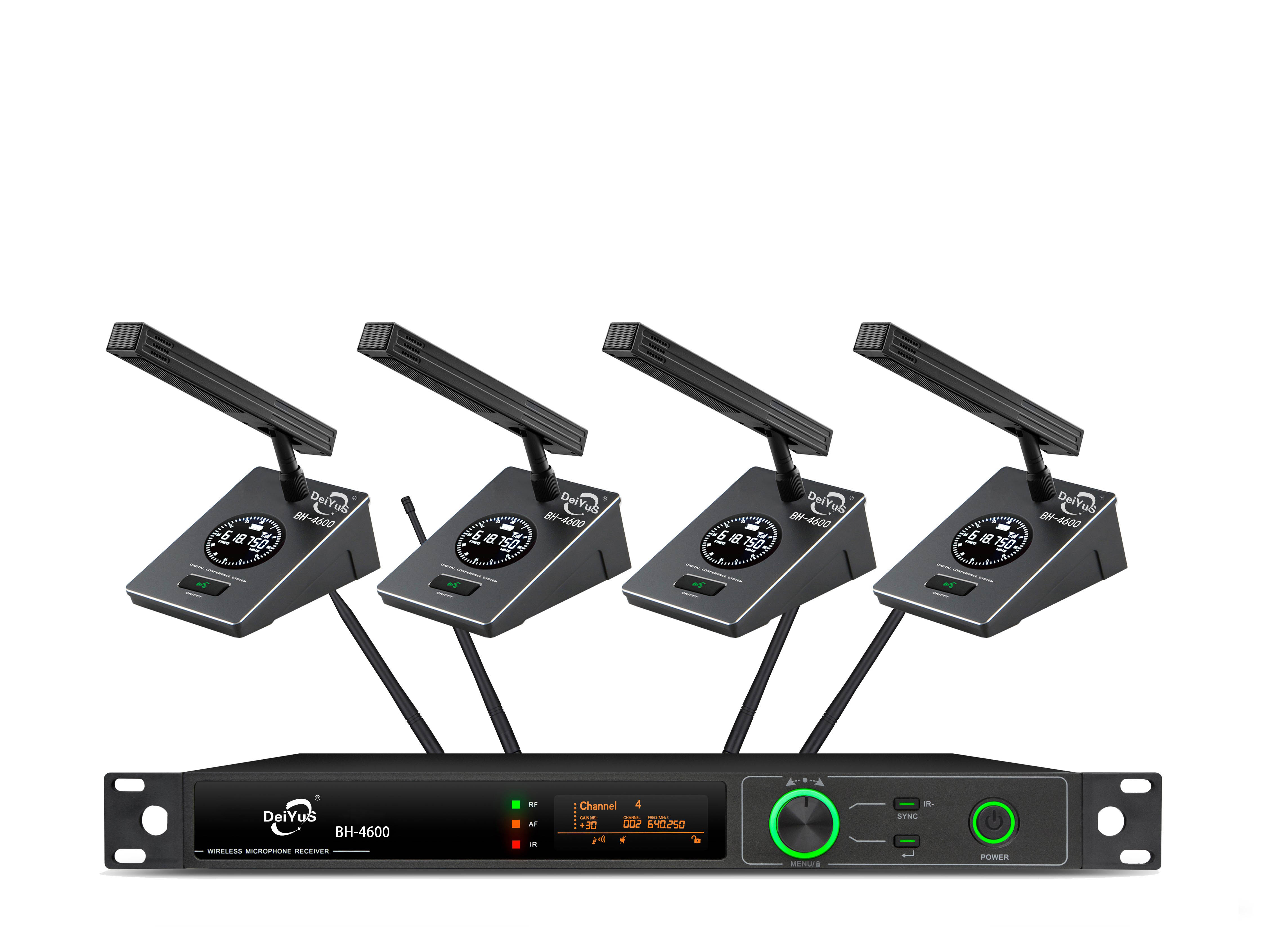 DeiYuS/无线会议话筒麦克风真分集方管一拖二/BH-2600/套高清大图