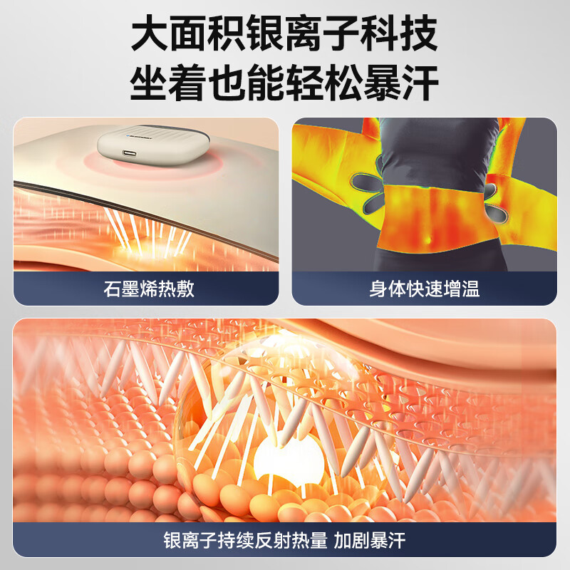 BLAUPUNKT德国蓝宝腰腹部按摩仪 健腹暖腹揉腹仪束腰塑形瘦肚子暴汗燃脂 YF07A六大分区升级红光热敷高清大图