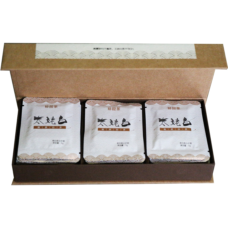 裕园茶业 茶叶 福鼎白茶 贡眉 小片茶 礼盒装 105g 可批量定制