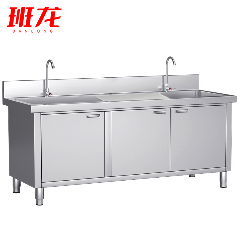 班龙不锈钢橱柜三门台高清大图