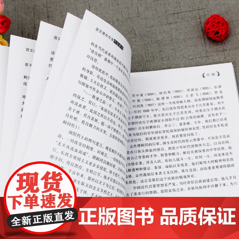 六年级上册必读课外书语文课本作家作品系列经典书目 小站 灯光 花之歌 有的人小学生课外阅读书籍儿童文学图书大全小学故事书高清大图