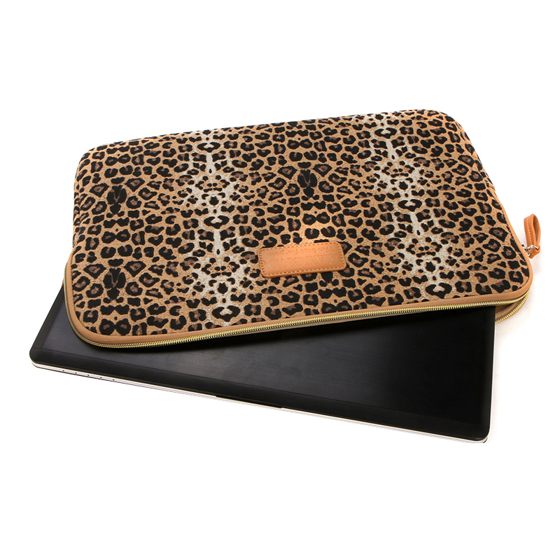 6寸12寸13.3寸14寸15.6寸女平板包|白豹纹内胆包 14寸