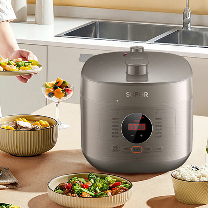 苏泊尔电压力锅5L全自动智能预约压力锅快速脱骨SY-50FC26高清大图