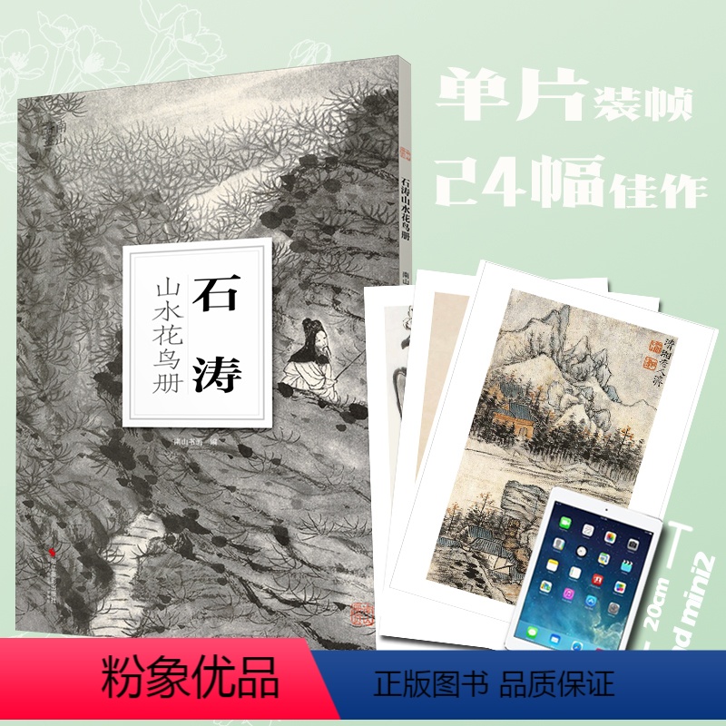 【正版】石涛山水花鸟册/南山册页 大8开单片高清印刷 可临摹可装饰 历代名家册页鉴赏临摹画册 初学者绘画中国画水墨画花
