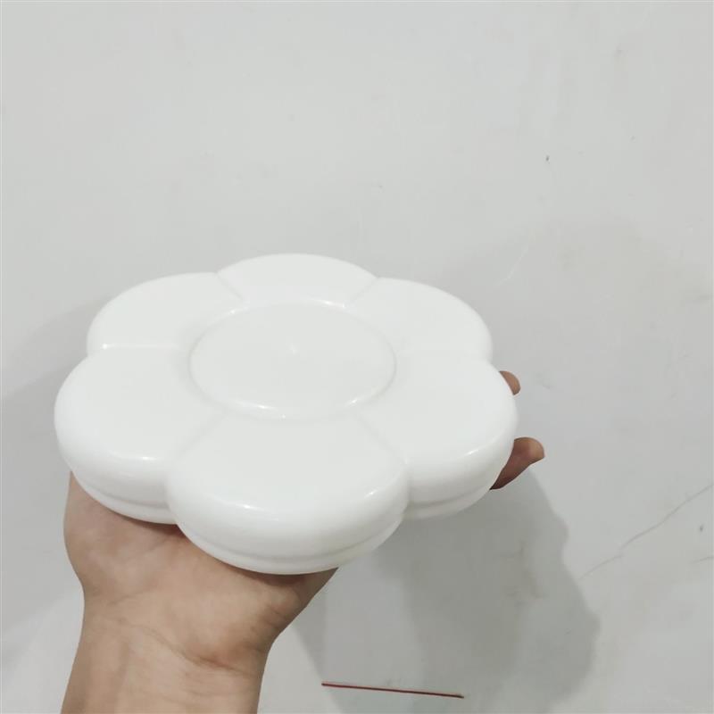 梅花型调色碟 迷你款8cm调板水粉水彩画调色盒丙烯颜料脚丫调色盘