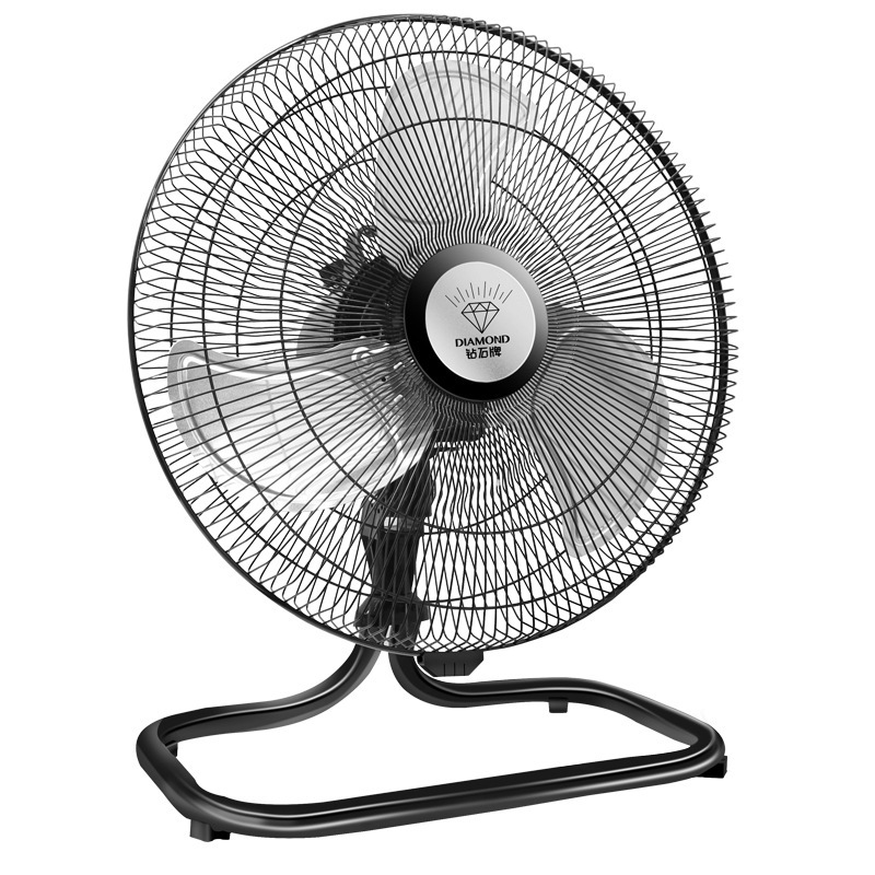 钻石牌电风扇强力趴地扇大风力工业落地扇餐厅大功率爬地电扇 18寸