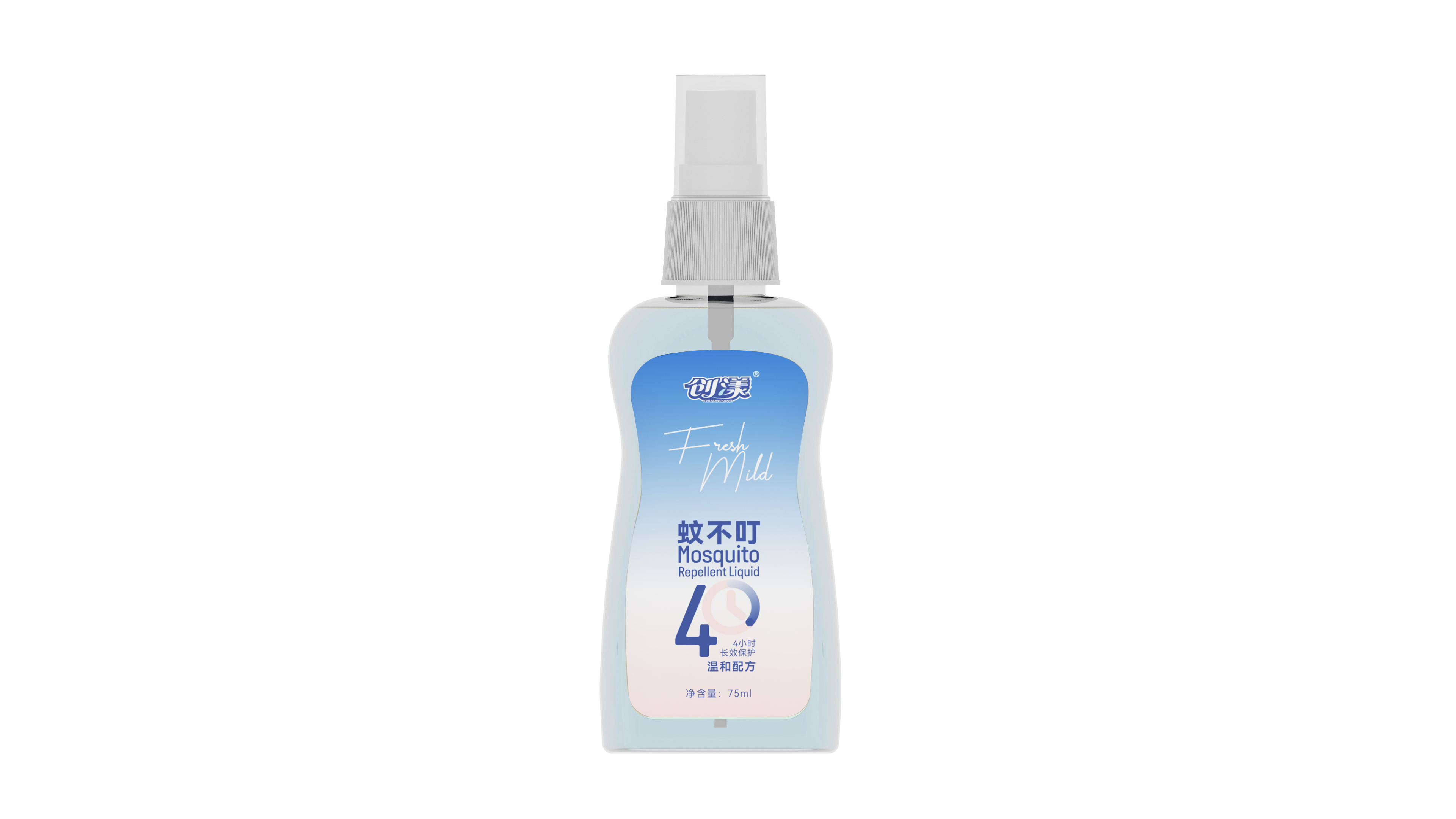 （CHUANGYANG)蚊不叮驱蚊花露水喷雾自然清香75ml 75ml