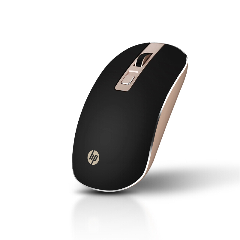 惠普(HP) S4000 金黑色 无线鼠标 静音游戏办公高性能鼠标 时尚办公休闲娱乐无线鼠标