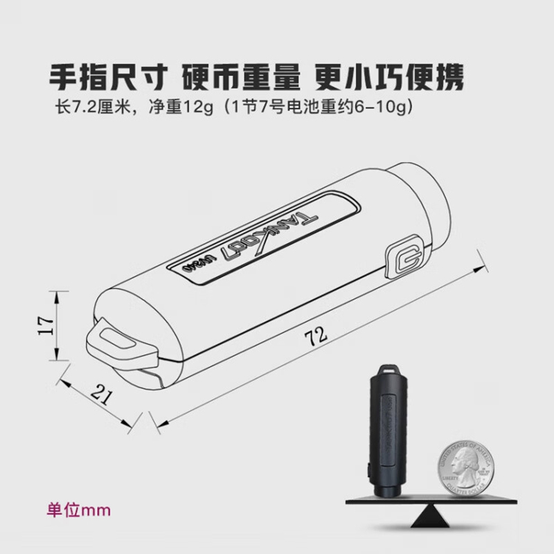 TANK007 UV340紫外线手电筒365nm高清大图