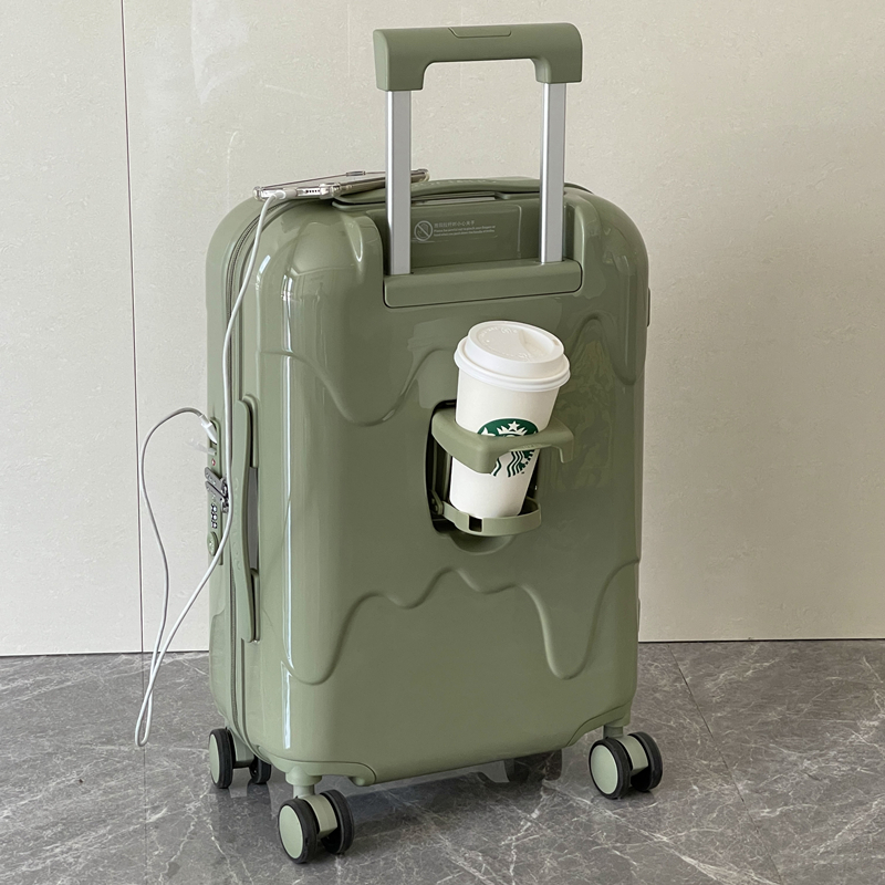 罗恩ronoen漫游雪糕行李箱拉链款24寸拉杆箱轻便登机箱20寸男女密码箱