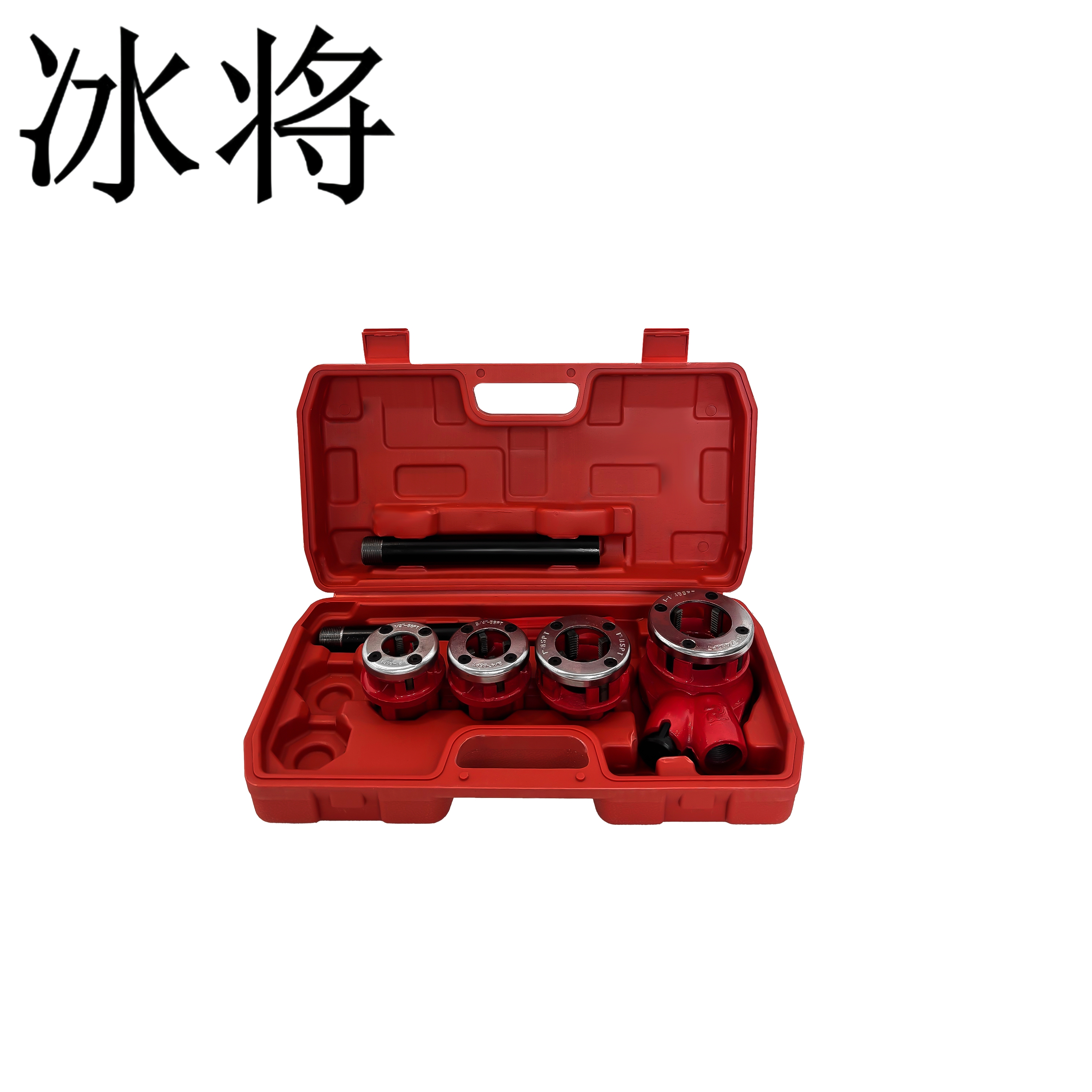 冰将 四头带丝管子绞板手动套丝机 4头 套高清大图