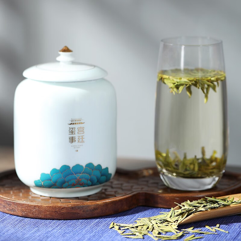 杭颂(HANGSONG)2025年新茶绿茶玺事钱塘雨前龙井茶叶组合浓香一级80g高清大图