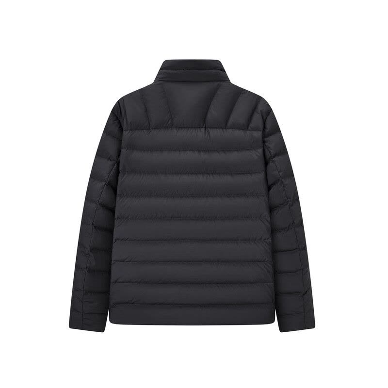 九牧王(JOEONE)鸭绒羽绒服冬季保暖御寒立领商务休闲轻羽绒易打理外套 修身版+黑色+JK5DV52817图片