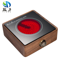 益多 电陶炉煮茶器电茶炉功夫茶泡茶炉迷你小电陶炉不挑壶单个电陶炉 实木方形(不含茶壶)Q7