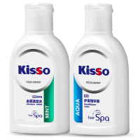 kisso极是无硅油去屑洗发水清新保湿80ml+发膜精华护发素80ml旅行套装