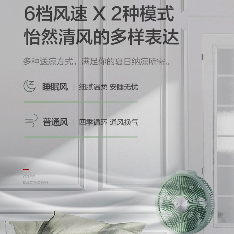 格力(GREE)电风扇家用定时空气循环扇电风扇摇头轻音节能柔风落地扇台式桌面小型风扇 FSZ-23X65Bg7高清大图