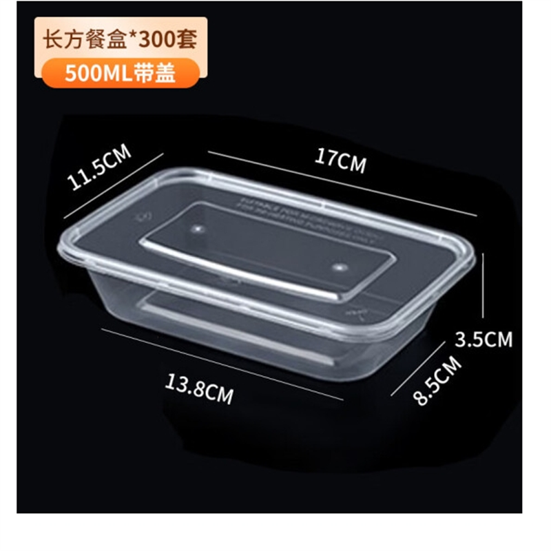 一次性长方形饭盒500ml(300套/箱)