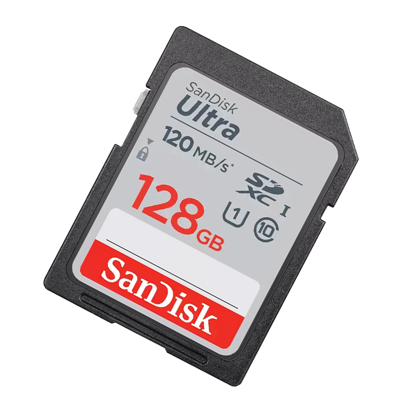 [免邮]闪迪(SanDisk)128G SD卡CLASS 10高速SDHC单反微单相机存储内存卡读取120M/s