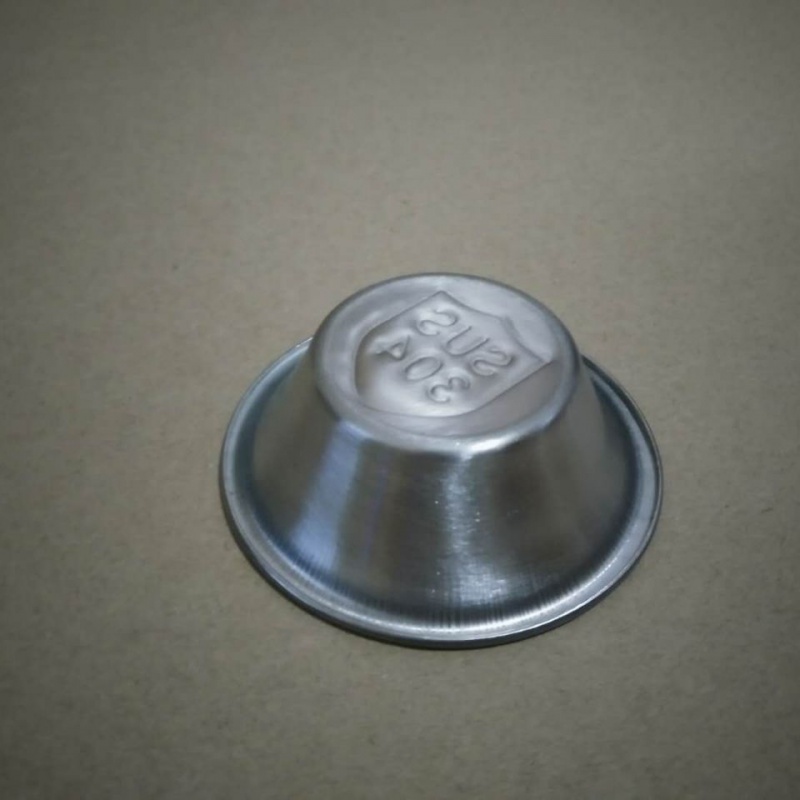 敬平(JING PING)蛋糕模具重复使用家用304不锈钢布丁烘焙厨房工具小蛋挞模蒸米糕 10个高清大图