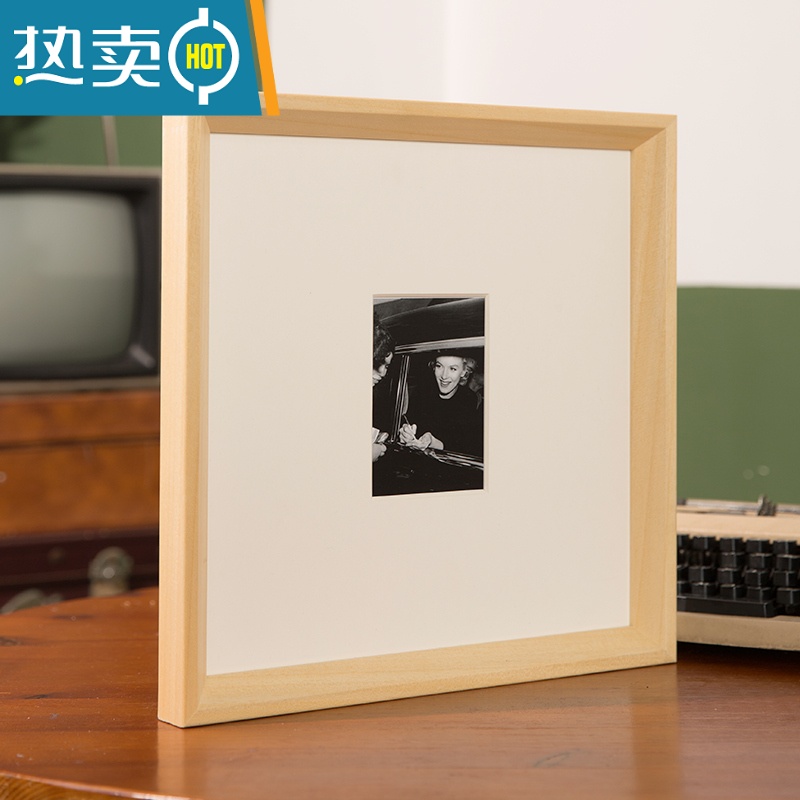 敬平字画正方形实木相框33 50书法宣纸国画装裱画框外框定制任意尺寸 橡木色 27*50cm挂墙高清大图