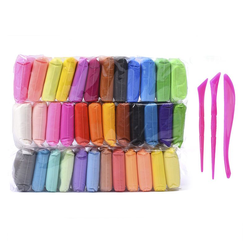 超轻粘土相框画幼儿园儿童手工diy材料彩泥黏土画材料包工具套装24色