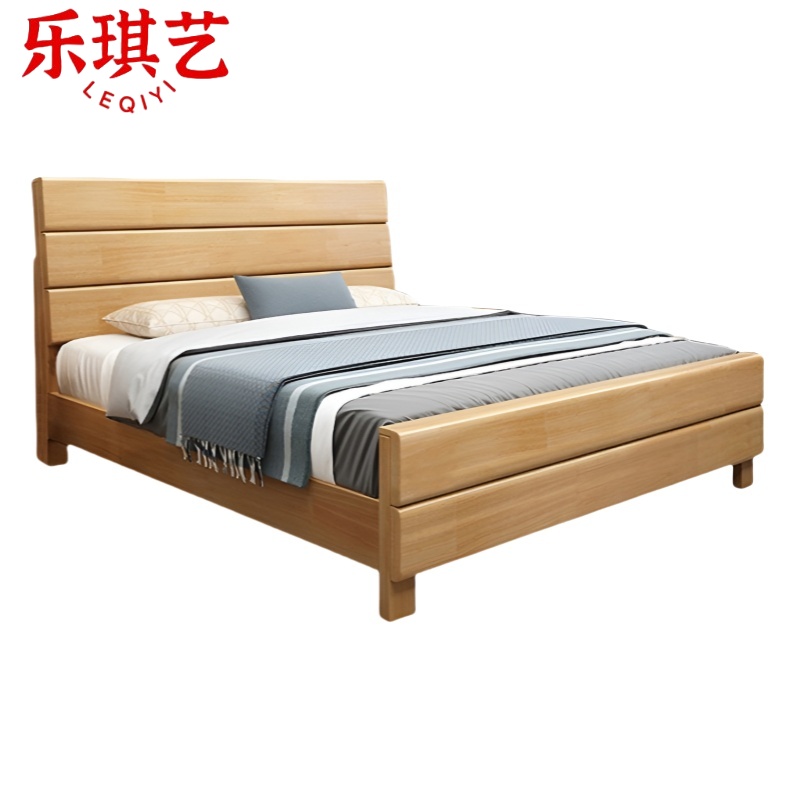 乐琪艺 实木单人床 1.2米 张高清大图