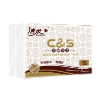 洁柔(C&S)抽纸 商用系列 二层180抽*10包 抽纸擦手纸(整箱售卖)