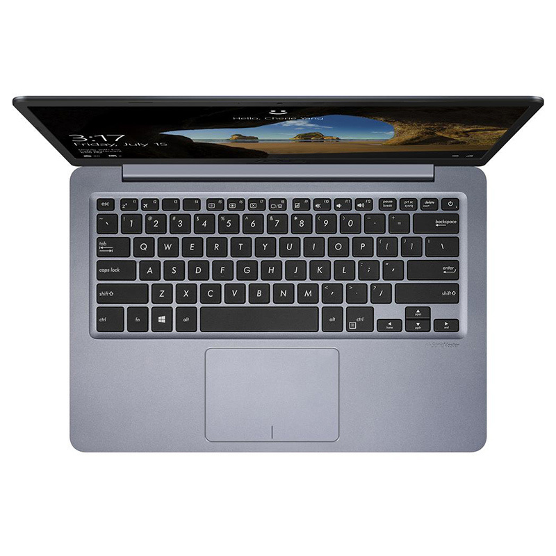 华硕顽石(ASUS) E406MA 14英寸窄边超轻薄笔记本电脑(Intel四核 4G 128G EMMC HDMI 1.3Kg)星空灰 官方标配