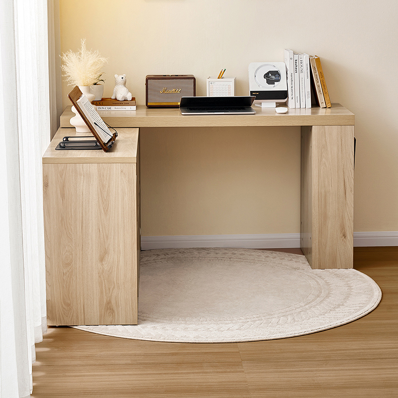 全友家居现代简约书桌客厅可旋转书桌柜软包书椅高清大图